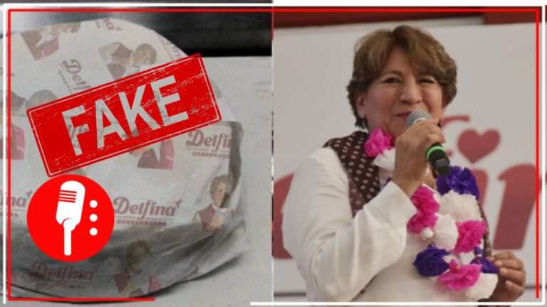 Falso que Delfina Gómez reparta kilos de tortillas con su imagen; la imagen claramente ha sido alterada (FOTOS)