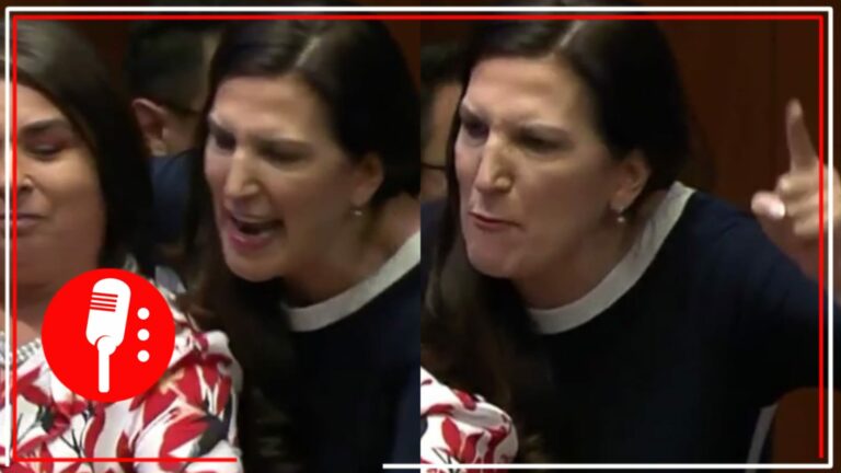 Kenia López Rabadán trata de arrebatar el micrófono al senador Eduardo Ramírez (VIDEO)