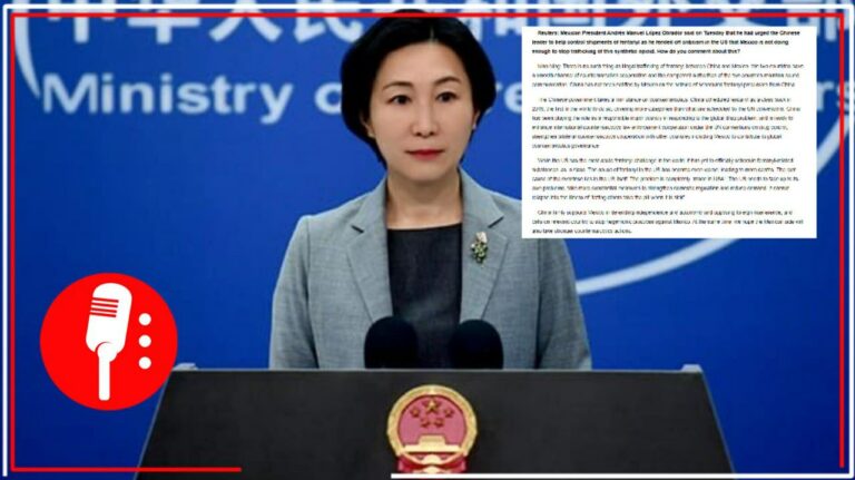 Gobierno de China responde a carta de AMLO y asegura que EE.UU. debe afrontar sus problemas de consumo de fentanilo