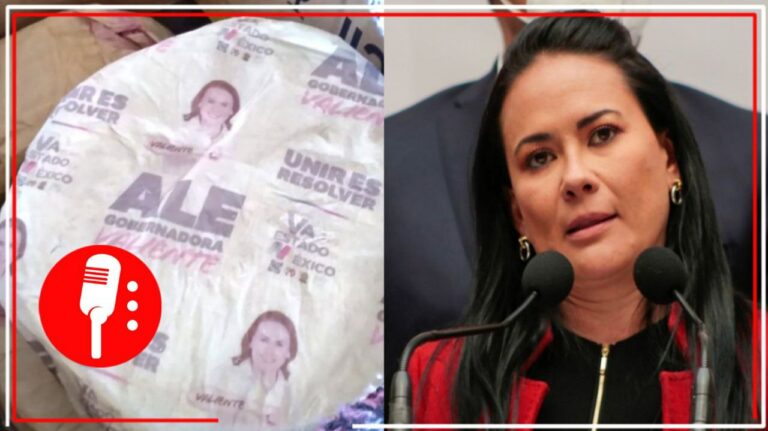 Denuncian que la priista Alejandra del Moral no deja de violar la ley electoral y ahora compra votos con tortillas