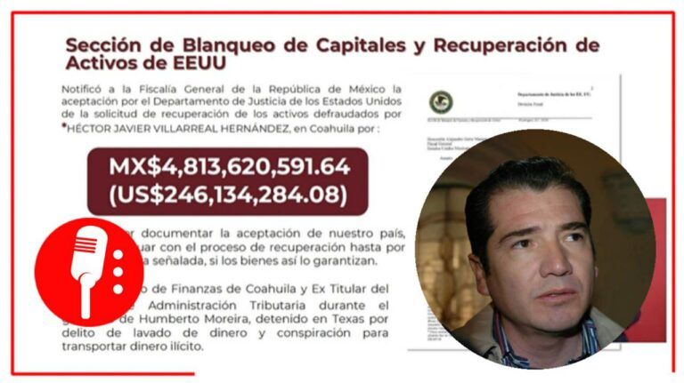 Gobierno de EE.UU. devolverá a México más de 4 mil MDP recuperados del ex tesorero de Humberto Moreira (VIDEO)
