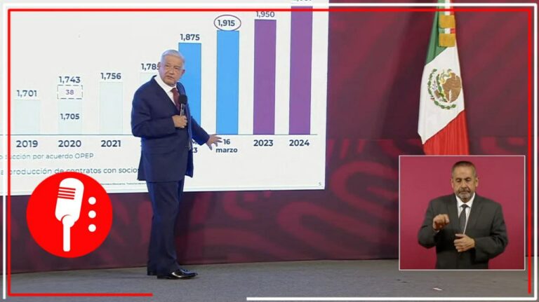 Deberían ofrecer disculpas: AMLO muestra como neoliberales desplomaron extracción de crudo y como la 4T está salvando Pemex