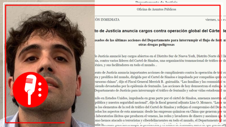 Departamento de Justicia de EE.UU presenta cargos contra líderes del Cártel de Sinaloa, incluido, Ovidio Guzmán