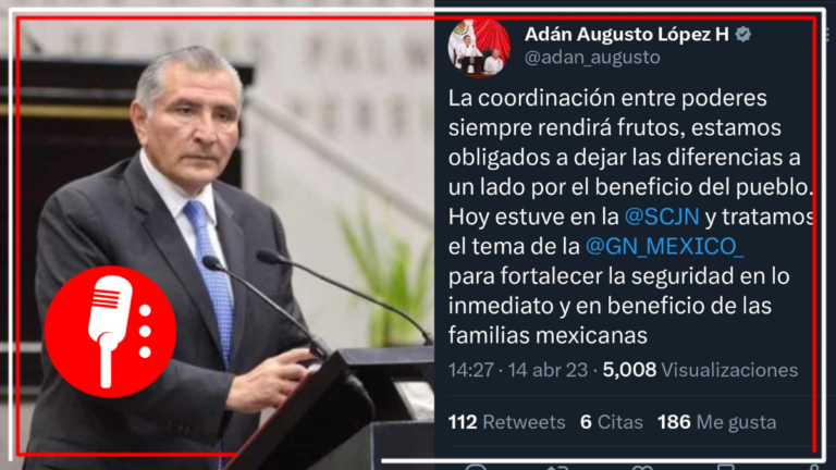 Dejando las diferencias a un lado, Adán Augusto López Hernández acude a la SCJN