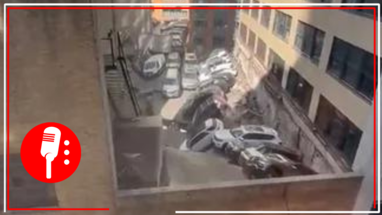 Colapsa estacionamiento en Manhattan, Nueva York (VIDEO)