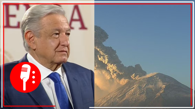 La actividad del volcán Popocatépetl no es de alarma, ha disminuido la ceniza que emite: AMLO (VIDEO)