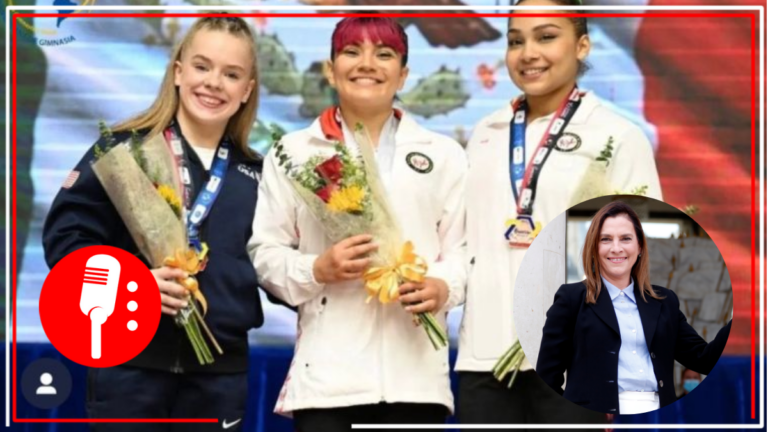 Beatriz Gutiérrez Müller celebra logros del equipo mexicano de Gimnasia Artística en Colombia