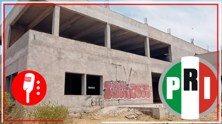Pintan con grafitis hospitales que no terminó el PRI