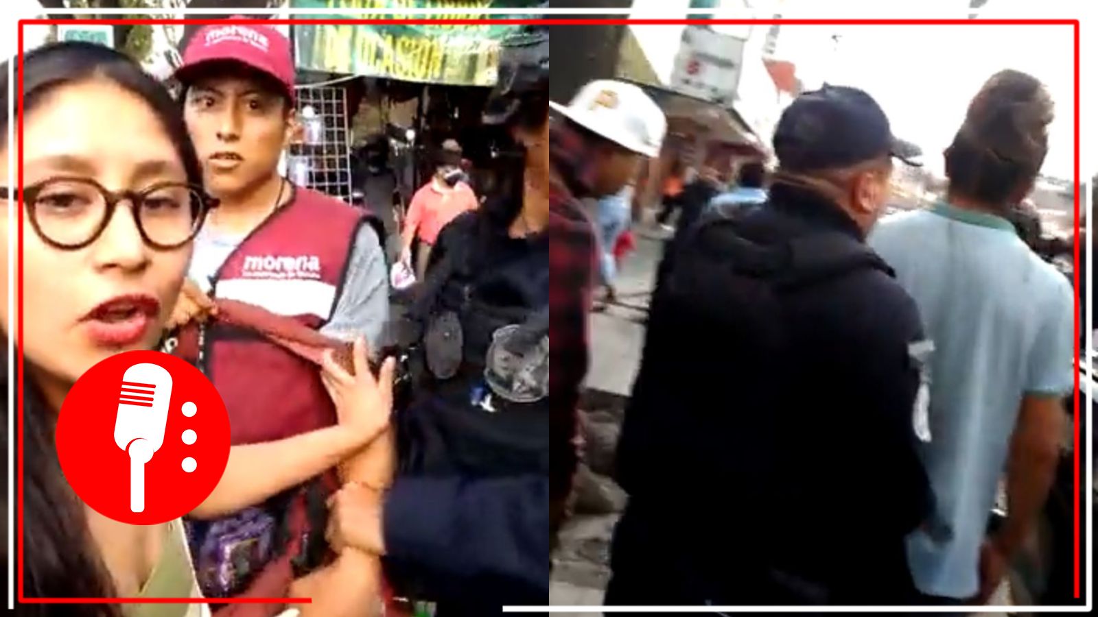 Policías de Alfredo del Mazo detienen a jóvenes que se manifestaban pacíficamente a favor de Delfina Gómez en Naucalpan