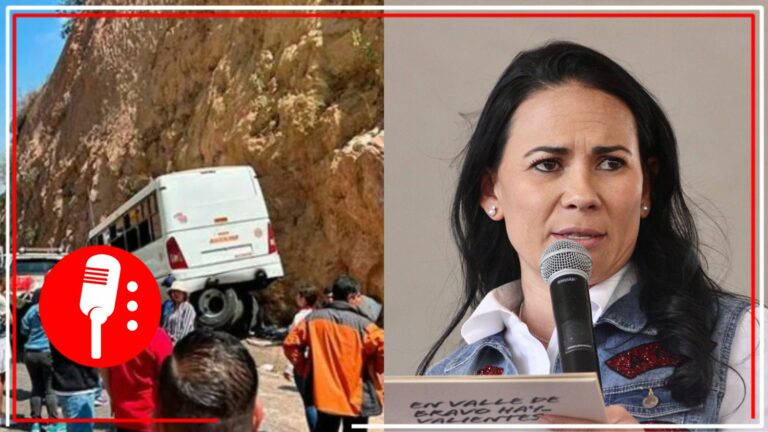 Autobús que transportaba a simpatizantes de Alejandra del Moral se accidentó sobre la carretera Toluca-Naucalpan