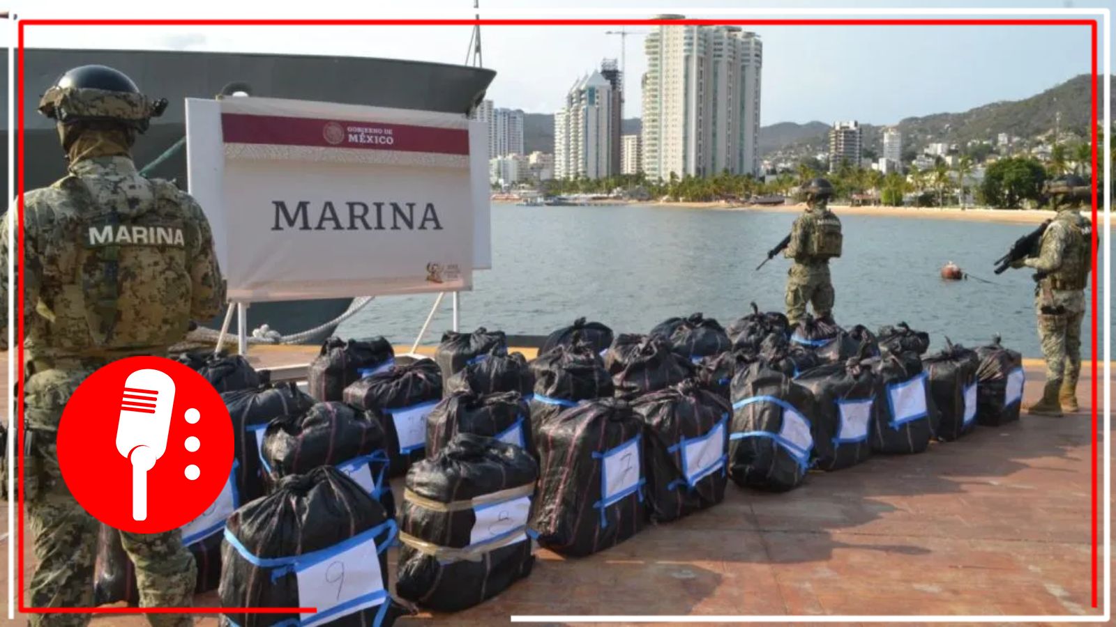 Marina detiene a cinco personas e incauta más de mil kilos de cocaína en Acapulco, Guerrero