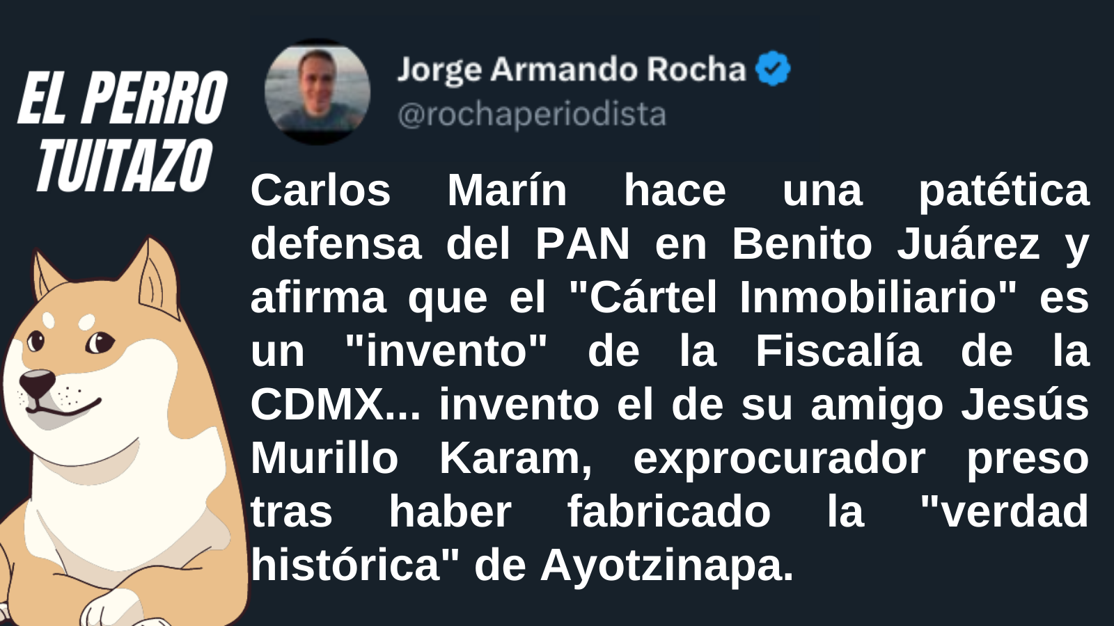 El perro Tuitazo: “periodistas” salen en defensa del Cártel Inmobiliario