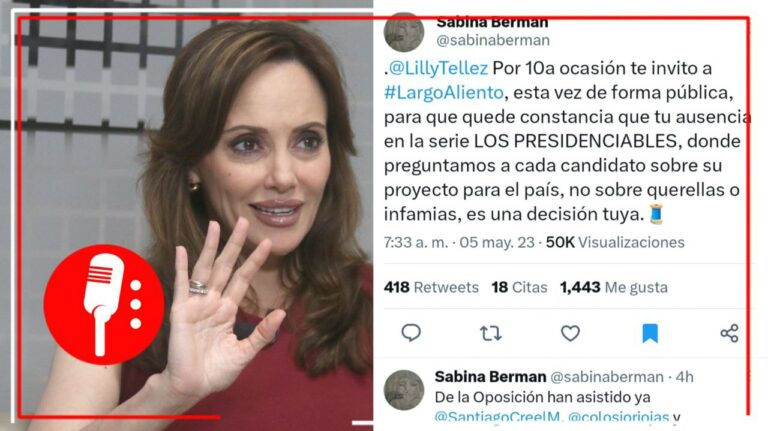 ¿A qué le tiene miedo?: Cuestionan a Lilly Téllez por no aceptar invitación de Sabina Berman para “Largo Aliento”