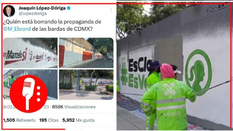 Falso que Sheinbaum mandó borrar bardas de &#8220;Marcelo Sí&#8221;; Obras Públicas despintó los espacios, incluidos donde se promociona a la Jefa de Gobierno (FOTOS)