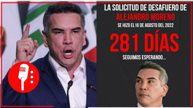 Seguimos esperando: recuerdan que ya van 281 días desde que se solicitó el desafuero de “Alito” Moreno