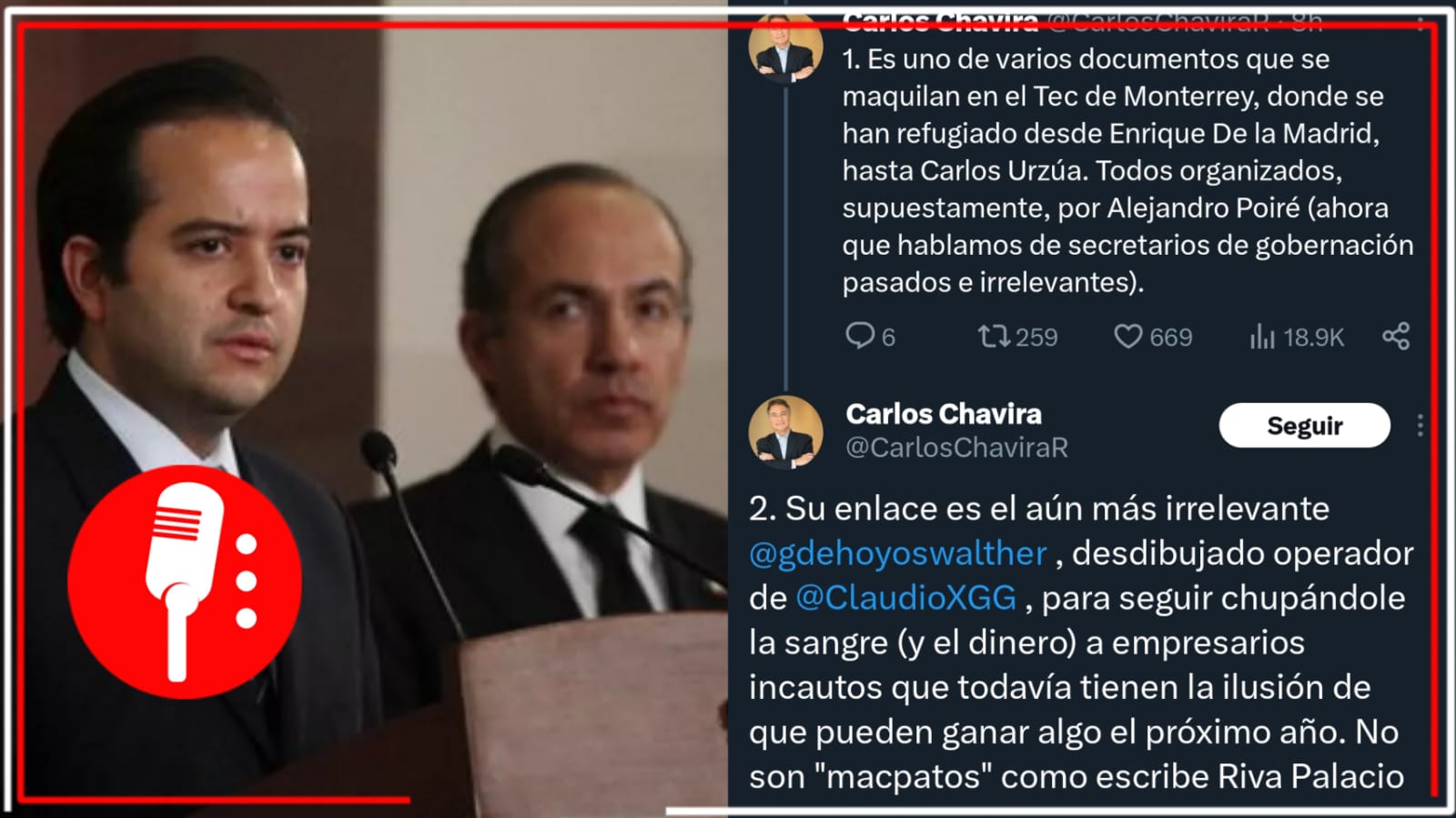 Carlos Chavira confirma que exsecretario de Gobernación de Calderón creó un plan para intentar frenar a Morena en 2024