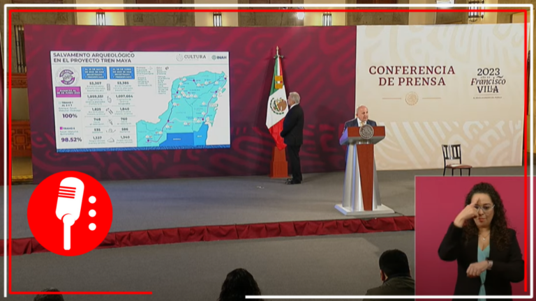 Se tiene el 100% de vistos buenos de salvamento arqueológico en los tramos 1 al 5 y en el 7 del Tren Maya: INAH (VIDEO)
