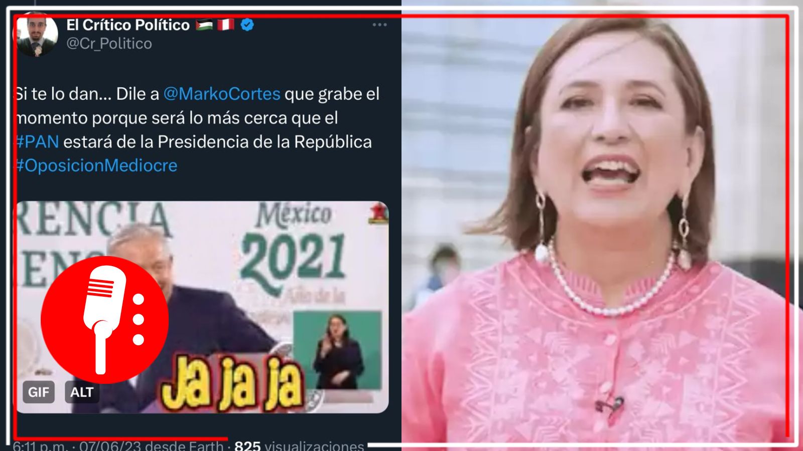 Xóchilt Gálvez celebra derecho de réplica en la mañanera; en redes se burlan de ella