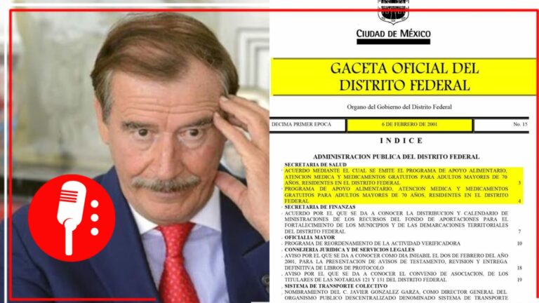 Papelito habla: desmienten con documentos que Fox haya creado pensiones de la tercera edad en 2002; fue AMLO desde 2001