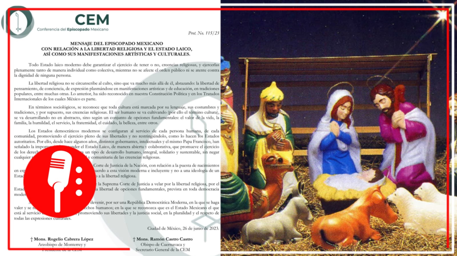El Episcopado Mexicano pide que la SCJN intervenga para permitir la instalación de imágenes religiosas en oficinas públicas