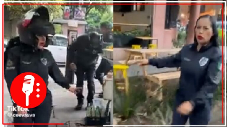 Sandra Cuevas se disfraza de policía para amedrentar comerciantes; en redes la acusan de prepotente y hostil (VIDEO)