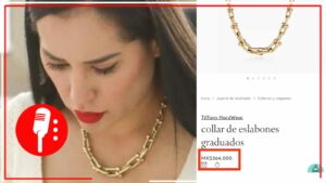 En redes revelan que Sandra Cuevas usa un collar de Tiffany valuado en más de 300 mil pesos