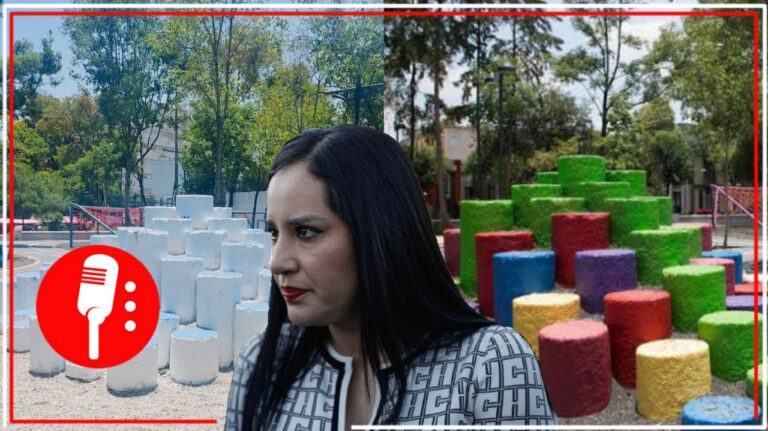 Para Sandra Cuevas todo debe de ser gris: tunden a la alcaldesa por mandar pintar de blanco los juegos del Jardín Pushkin (FOTOS)