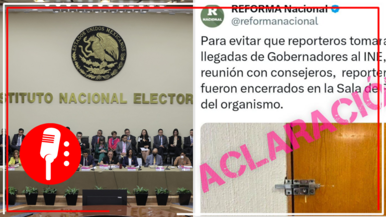 INE desmiente a medios conservadores; periodistas nunca estuvieron encerrados en Sala de Prensa del organismo
