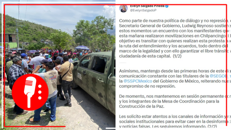 Evelyn Salgado se compromete a no reprimir a manifestantes de Guerrero