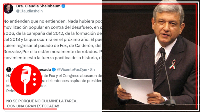 Sheinbaum pone en su lugar a Fox y asegura que nada hubiera parado la movilización popular en contra del desafuero de AMLO en 2006