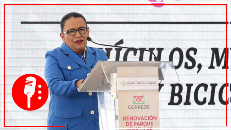 Rosa Icela participa en la entrega del nuevo parque vehicular del Servicio Postal Mexicano
