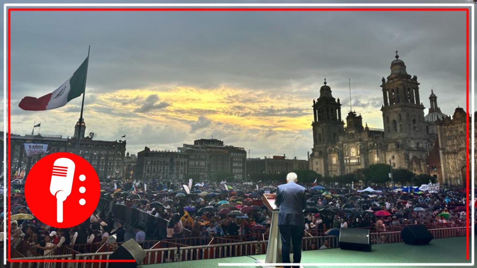 ¡Gracias, pueblo!: AMLO celebra enorme convocatoria para la conmemoración de los 5 años del triunfo del pueblo (VIDEO)