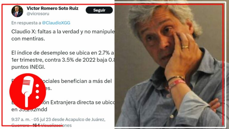 Claudio X. González se pone dramático y acusa a la 4T de promover la desinversión, la pobreza y el desempleo, pero economista de verdad lo desmiente