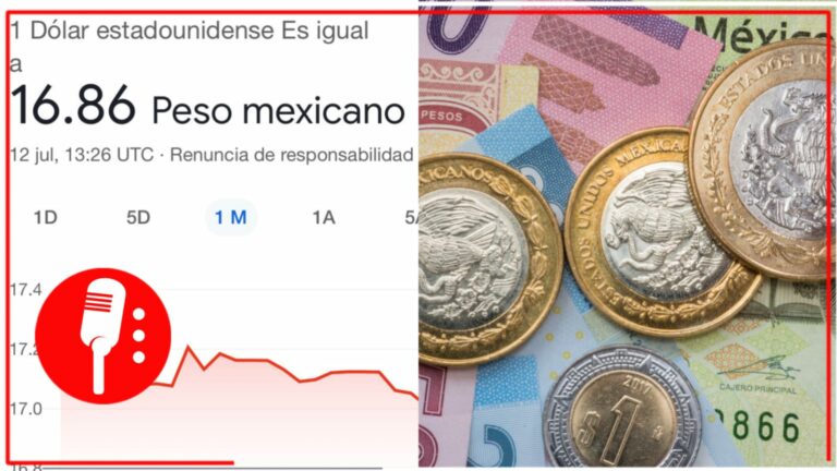 El súper peso llega a su mejor nivel en 8 años y cotiza a 16.86 unidades por dólar estadounidense