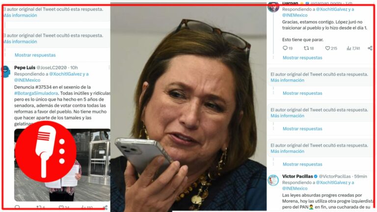 Sabe que el pueblo no está con ella: Xóchitl Gálvez manda censurar respuestas que no le favorecen en sus tuits contra la 4T