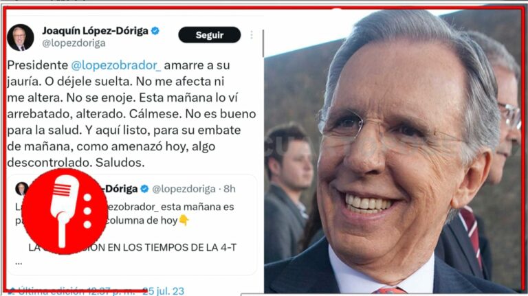López-Dóriga explota contra AMLO y llama “jauría” a millones de mexicanos que respaldan la 4T