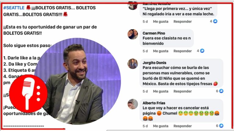 Ni así, gracias: Paisanos mexicanos rechazan boletos gratis para ir a ver el show de Chumel Torres en Seattle; lo acusan de clasista y racista (FOTOS)