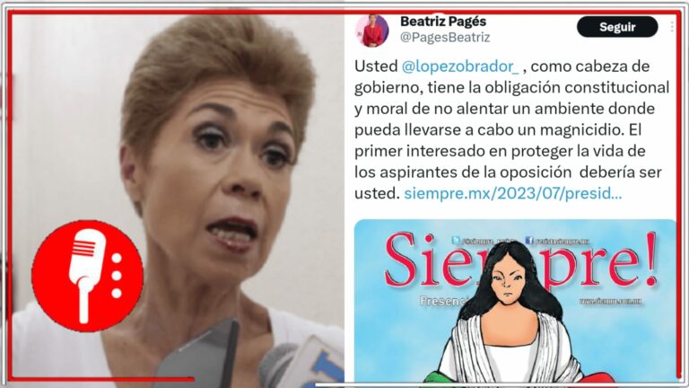La priista Beatriz Pagés insiste en hacer apología del delito y sigue culpando a AMLO de un escenario imaginario contra los cuadros conservadores (FOTOS)