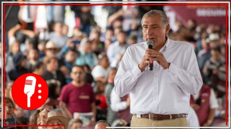 Adán Augusto realiza gira por Edomex; en Neza le dedican un rap y un club de motociclistas le regala un chaleco (VIDEO)