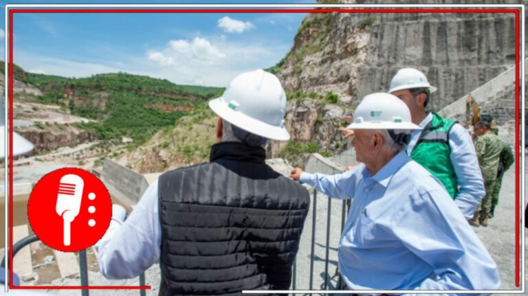AMLO no descansa ni en domingo y supervisa la presa El Zapotillo en Jalisco (VIDEO)