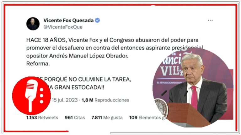 No lo digo yo: AMLO expone el descaro de Vicente Fox, quien dice estar arrepentido de &#8220;haber liberado&#8221; al actual presidente del desafuero que orquestó en su contra (VIDEO)