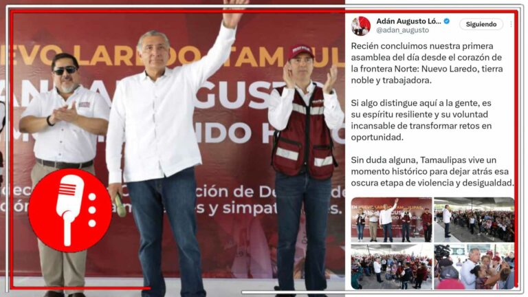 Reciben cálidamente a Adán Augusto en Nuevo Laredo, Tamaulipas (FOTOS Y VIDEO)