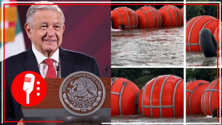 &#8216;Muro acuático&#8217; entre Texas y México ya está en territorio de EEUU: AMLO