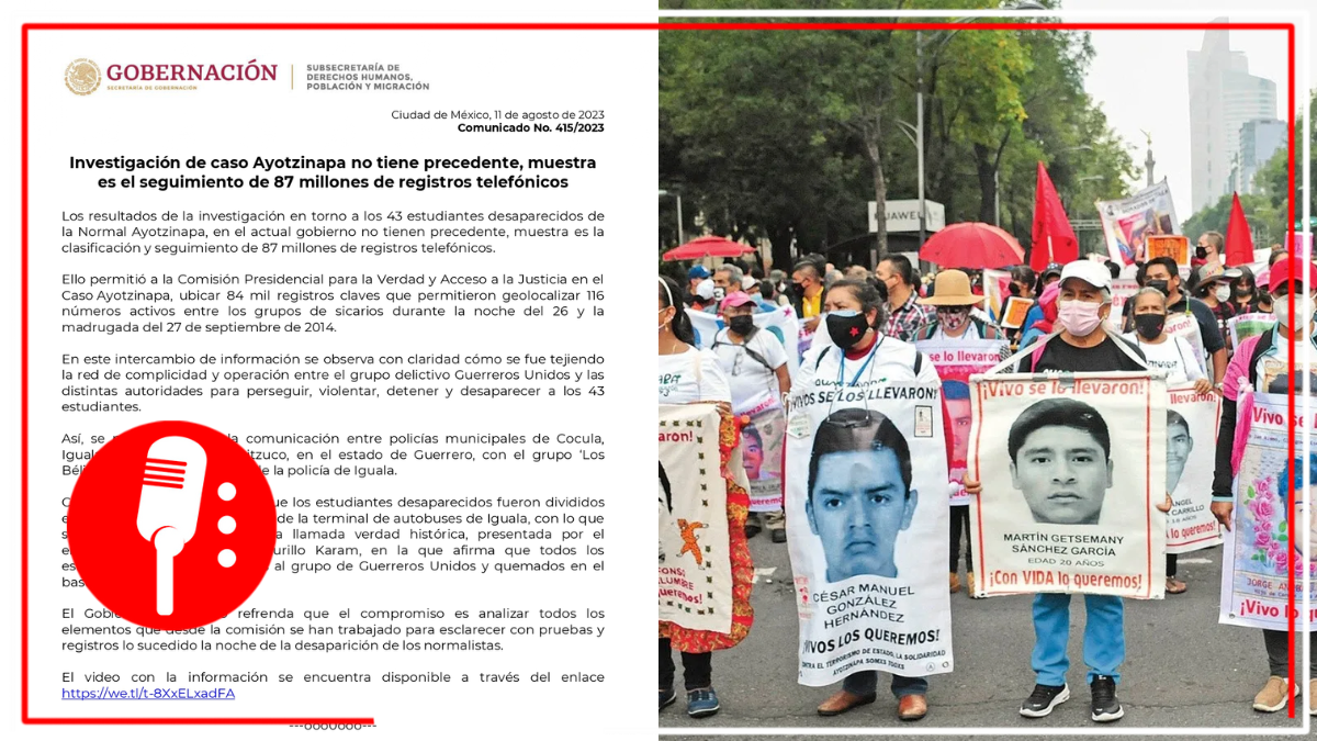 87 millones de registros telefónicos permitieron desmentir la &#8216;verdad histórica&#8217; en el caso Ayotzinapa
