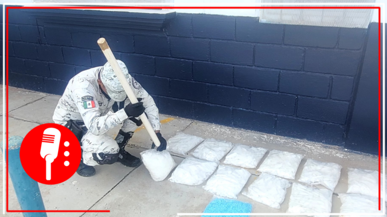 En Sonora, Guardia Nacional y Ejército Mexicano aseguran aparente metanfetamina y fentanilo ocultos en tubos de PVC