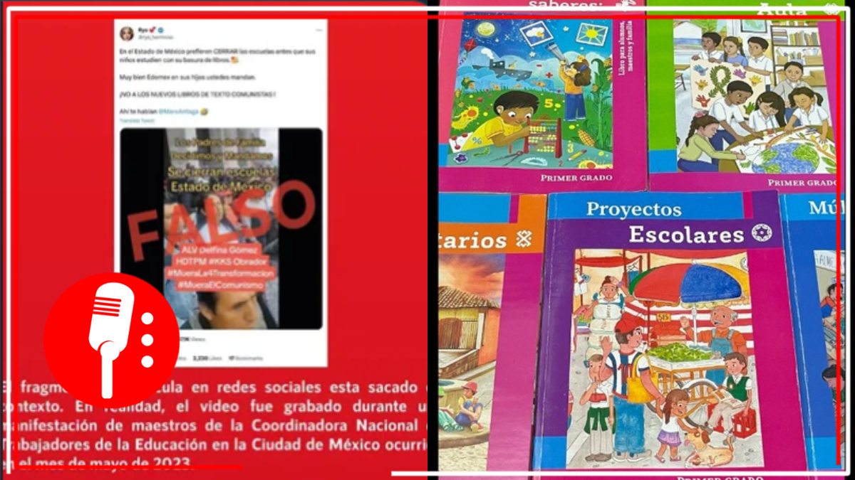 Falso video que circula en las redes sobre supuesta protesta en el Edomex contra los libros de texto