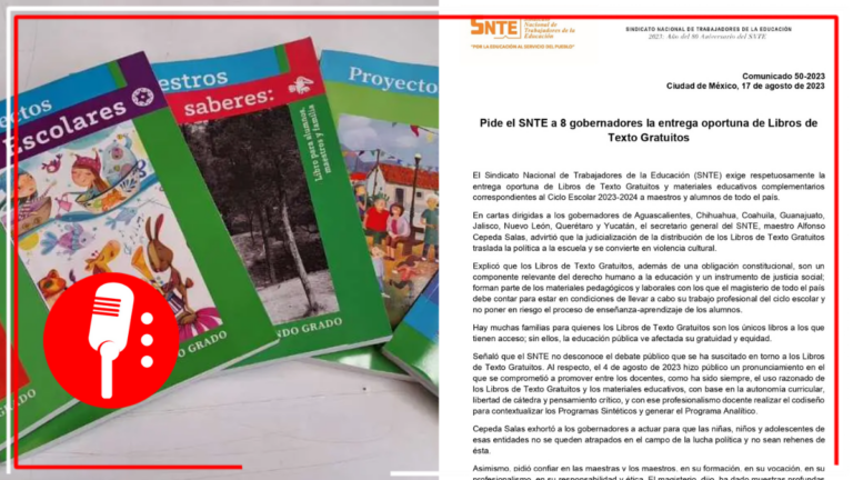 SNTE pide a gobernadores de la oposición la entrega de libros de texto gratuitos