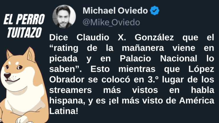 El Perro Tuitazo: Las mañaneras no van en picada, como quiere la derecha
