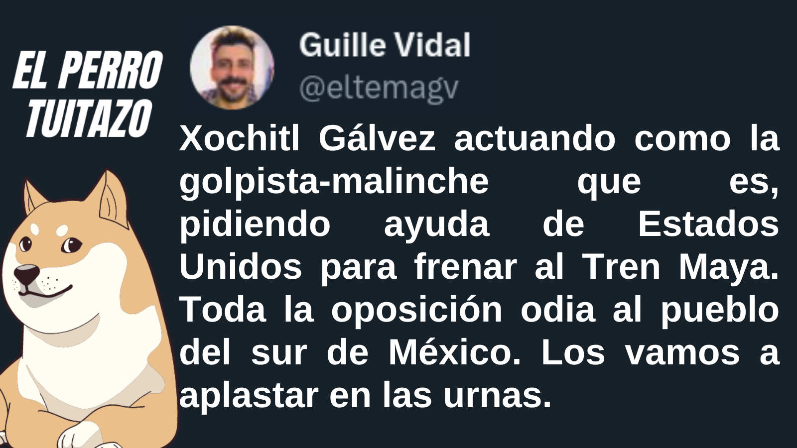 El Perro Tuitazo: Xóchitl se arrodilla ante los EE.UU.