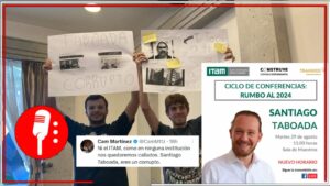 Reciben a Santiago Taboada en el ITAM exhibiendo su corrupción y su participación en el cártel inmobiliario de BJ (FOTOS Y VIDEOS)